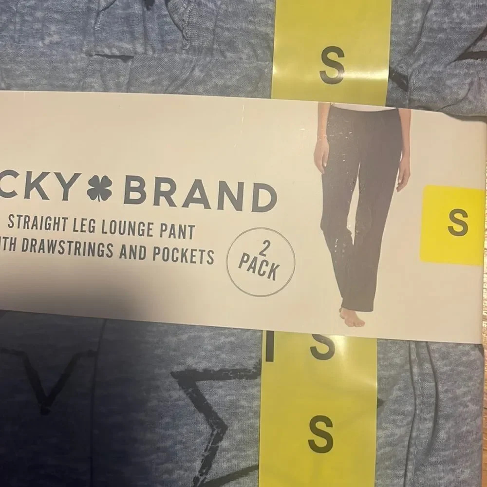 Lucky Brand 2pk Straight Leg Lounge Pants Blue - Picture 6 of 9
